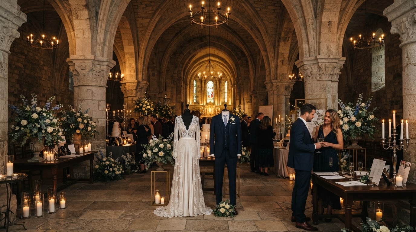 Ambiance feutrée et chaleureuse du salon des Noces de l'Abbaye