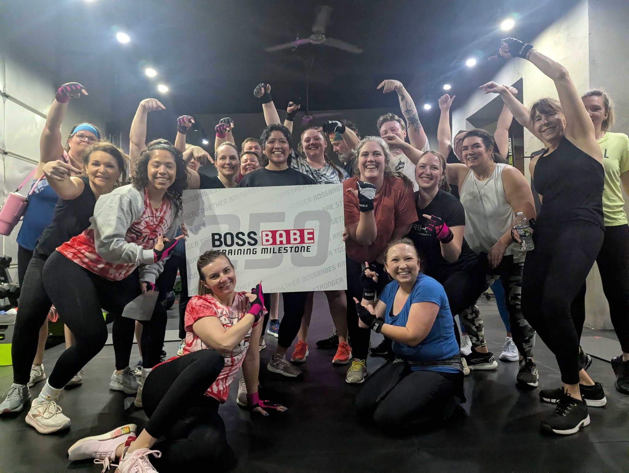 Women working out together at Boss Babe Transformation Studio