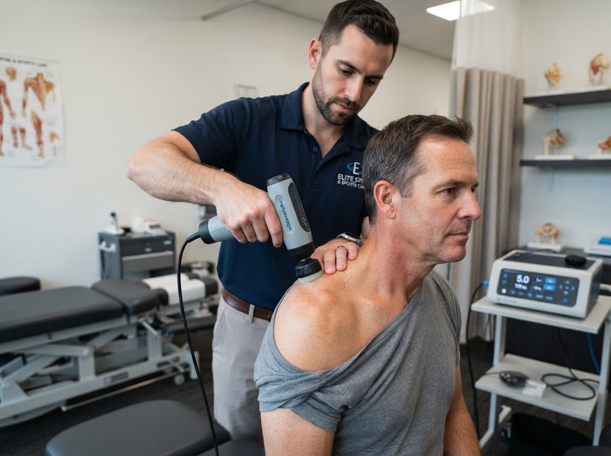 Clinical treatment session for Shockwave Therapy