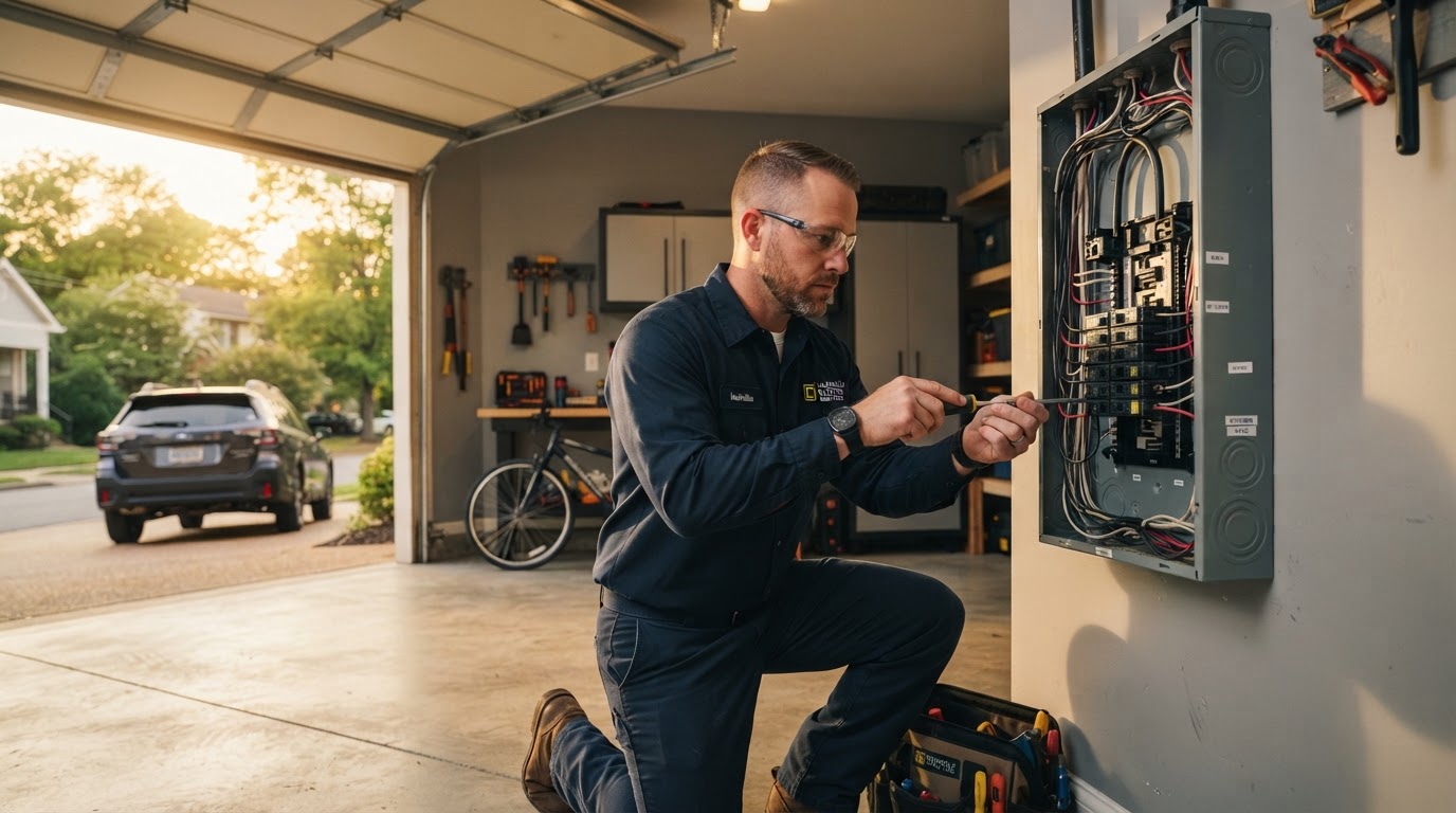 Royalty Electric INC master electrician in action