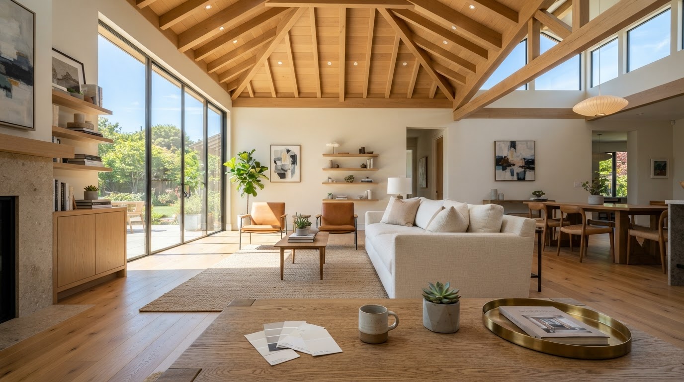 Interior Living Room & High Ceiling Transformation — Interior Painting in Horizon City, TX