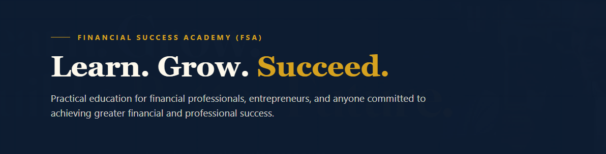 Financial Success Academy (FSA) preview