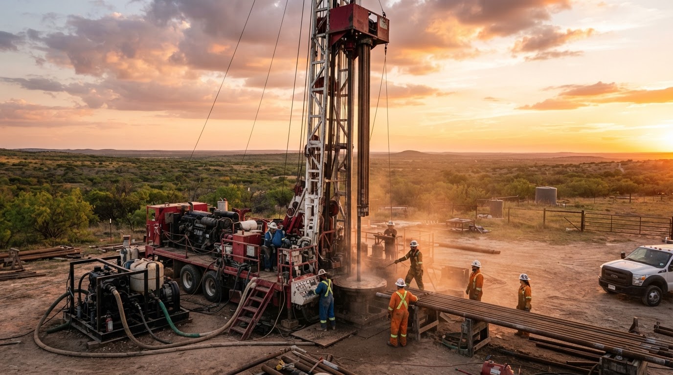 Meyer Drilling heavy-duty drilling rig in Victoria Texas