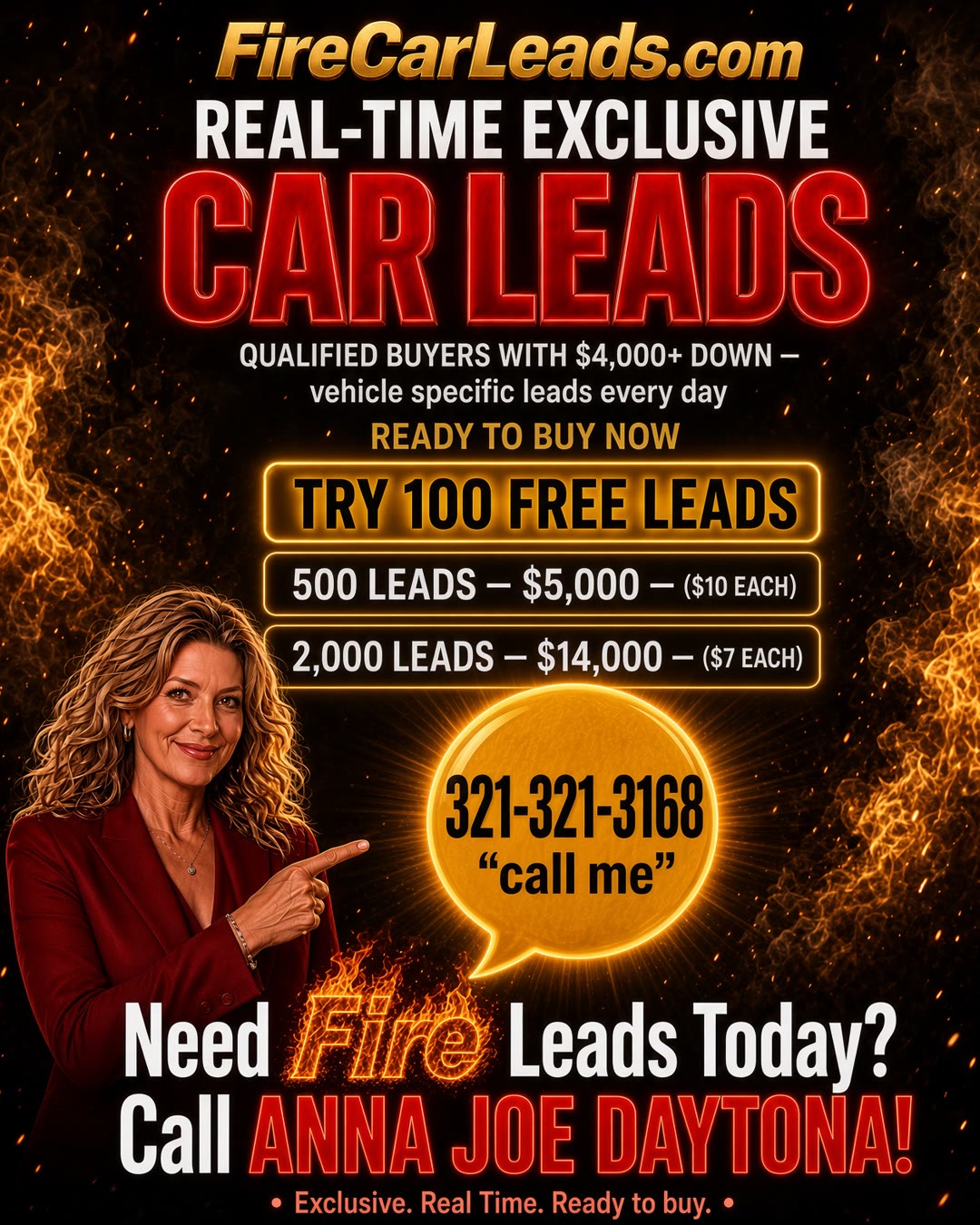FireCarLeads.com - Real-Time Exclusive Car Leads