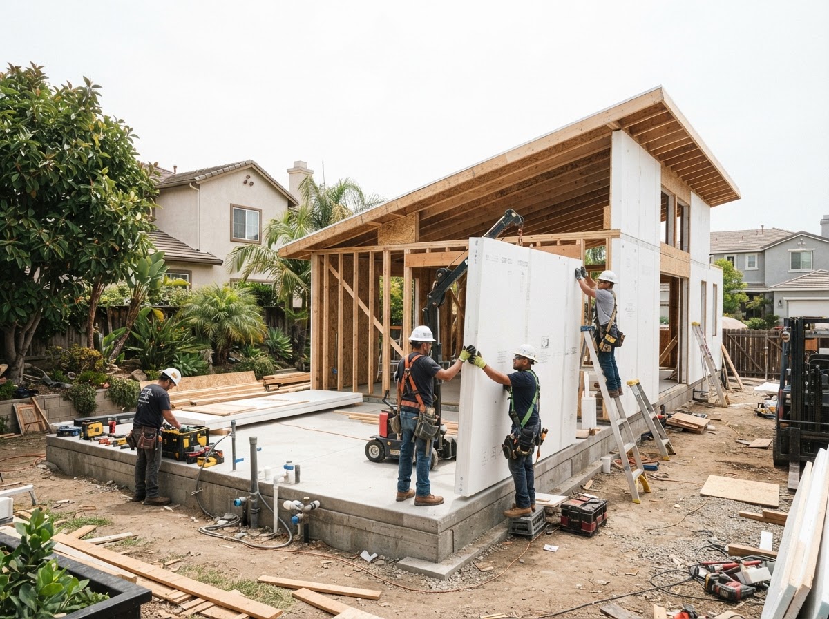 Panelized construction process of a CityPaks ADU
