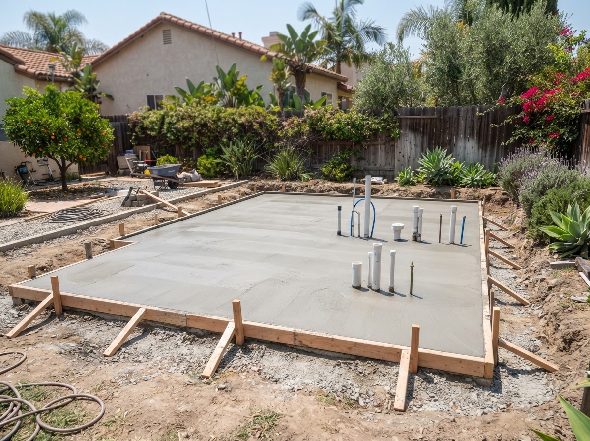 Foundation and site preparation stage of a CityPaks ADU build