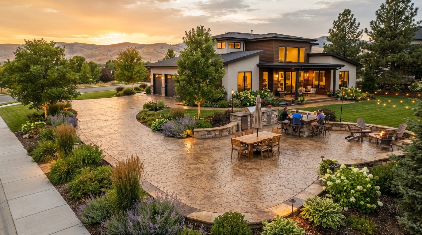 Backyard Fire Pit Patio — Patio in Boise, ID