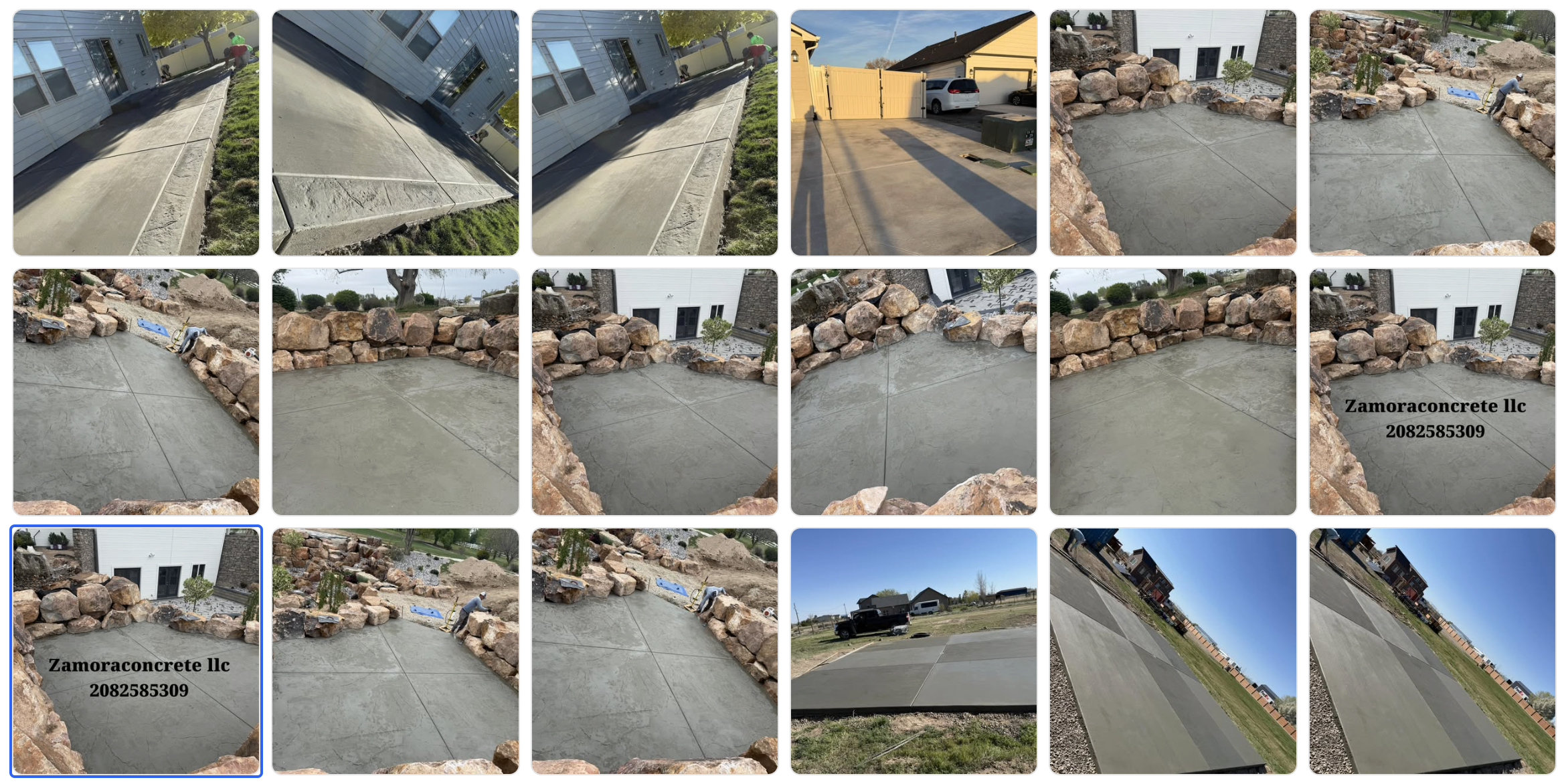 Zamora Concrete LLC completed concrete projects in Boise