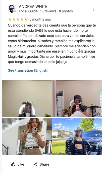 Antes y después — ANDREA WHITE