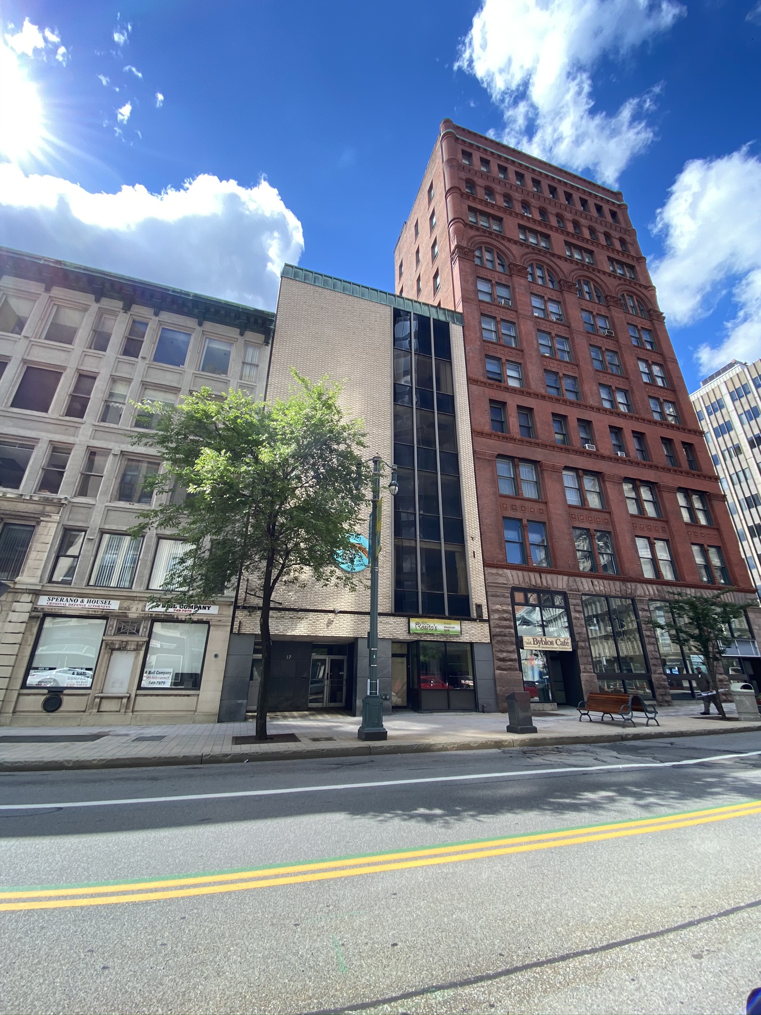 Downtown multi-story commercial and retail building