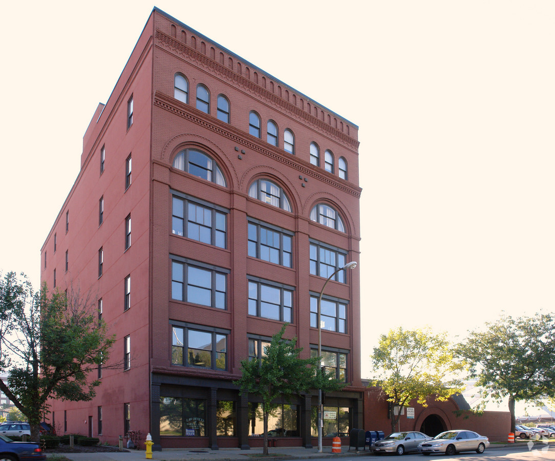 Historic 5-story brick commercial and office building owned and operated by Matt Drouin
