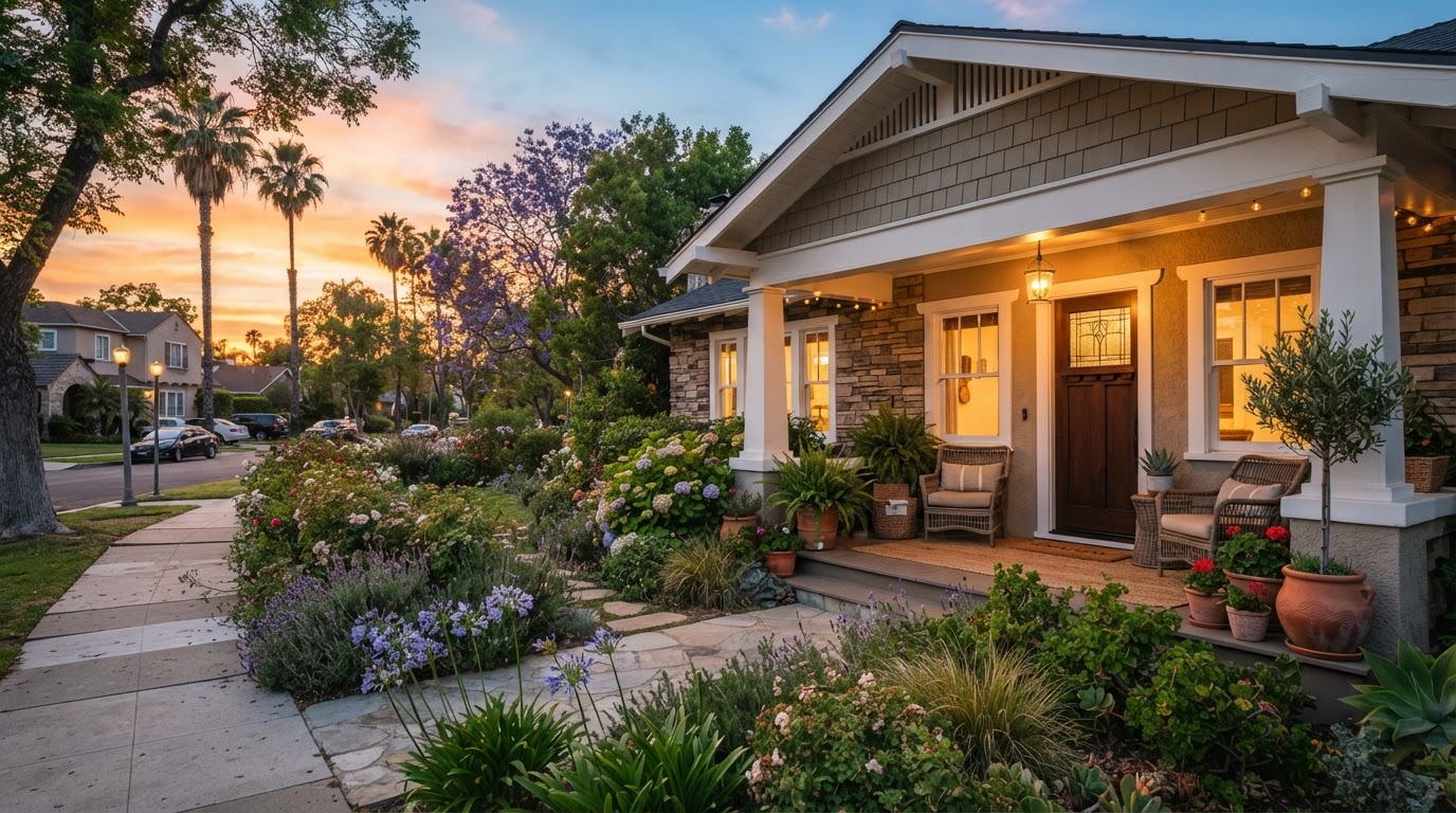 Zenith communal residence, a warm, welcoming residential porch in Los Angeles