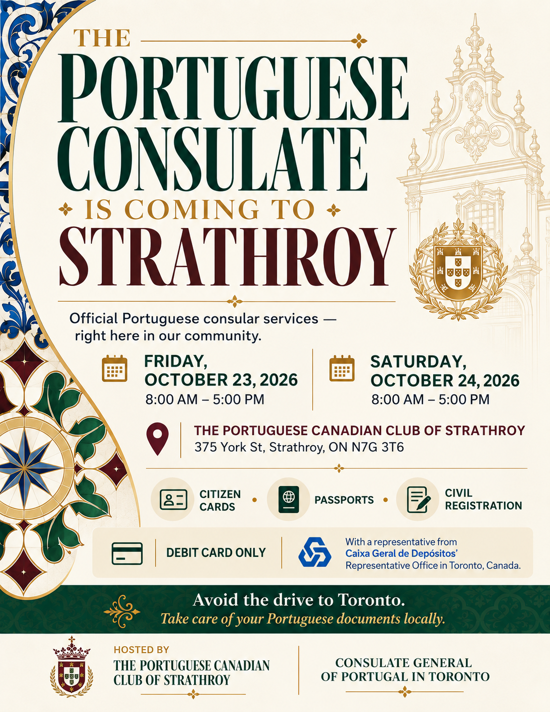 The Portuguese Consulate is Coming to Strathroy