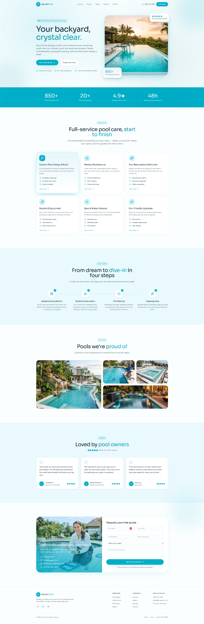 AZURE POOLS preview