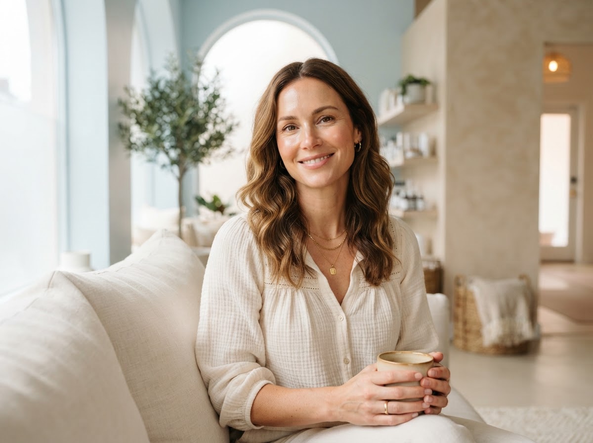 A relaxed, confident client at Cryo Lab Face + Body in Raleigh, NC