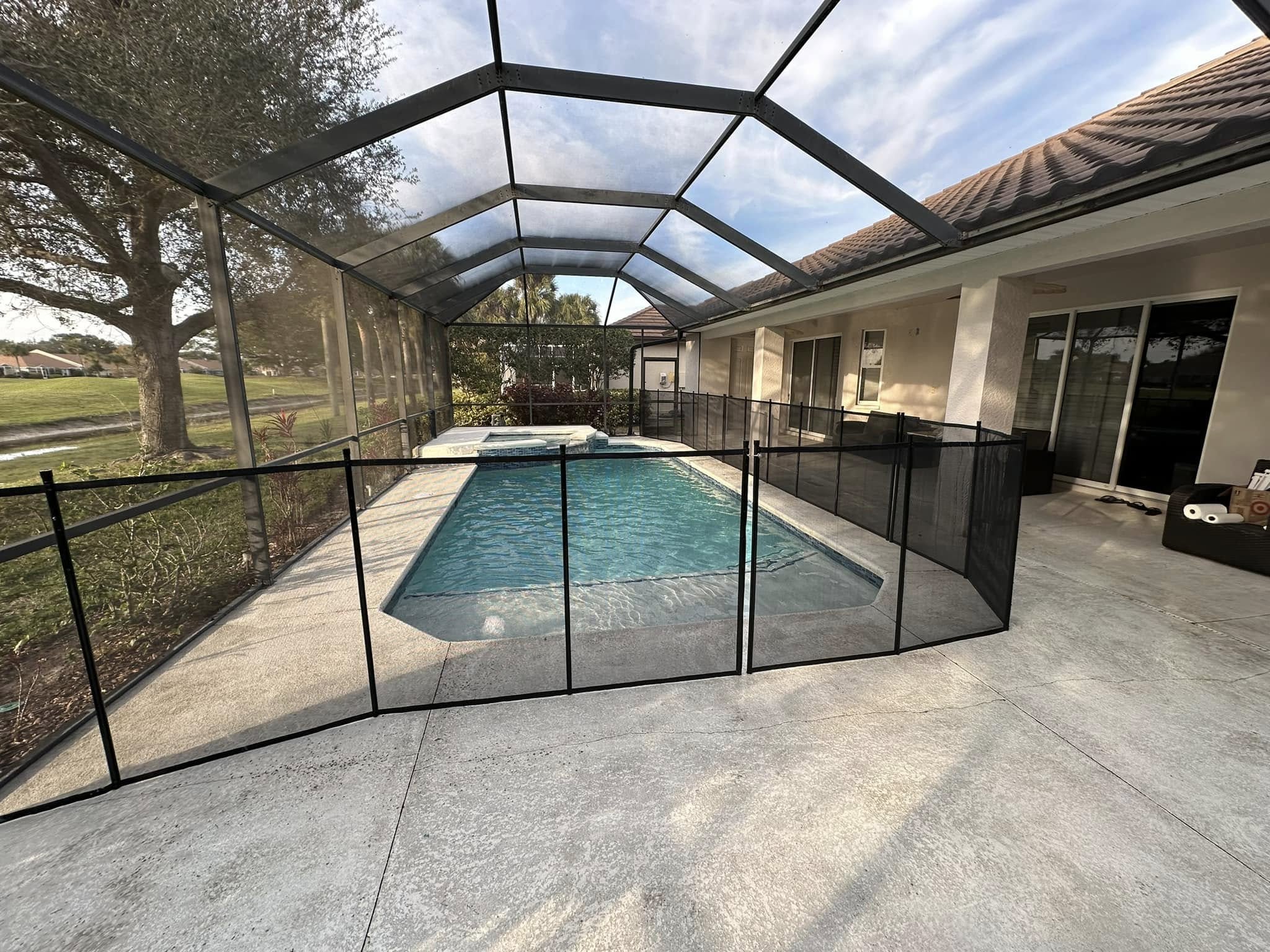 Pool service in Bonita Springs backyard pool