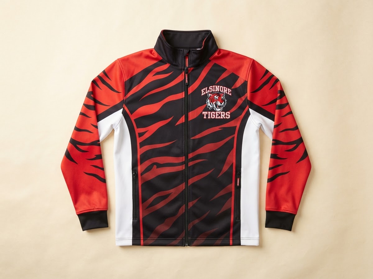 Warmup Jacket — sublimated warmups with full-color team print