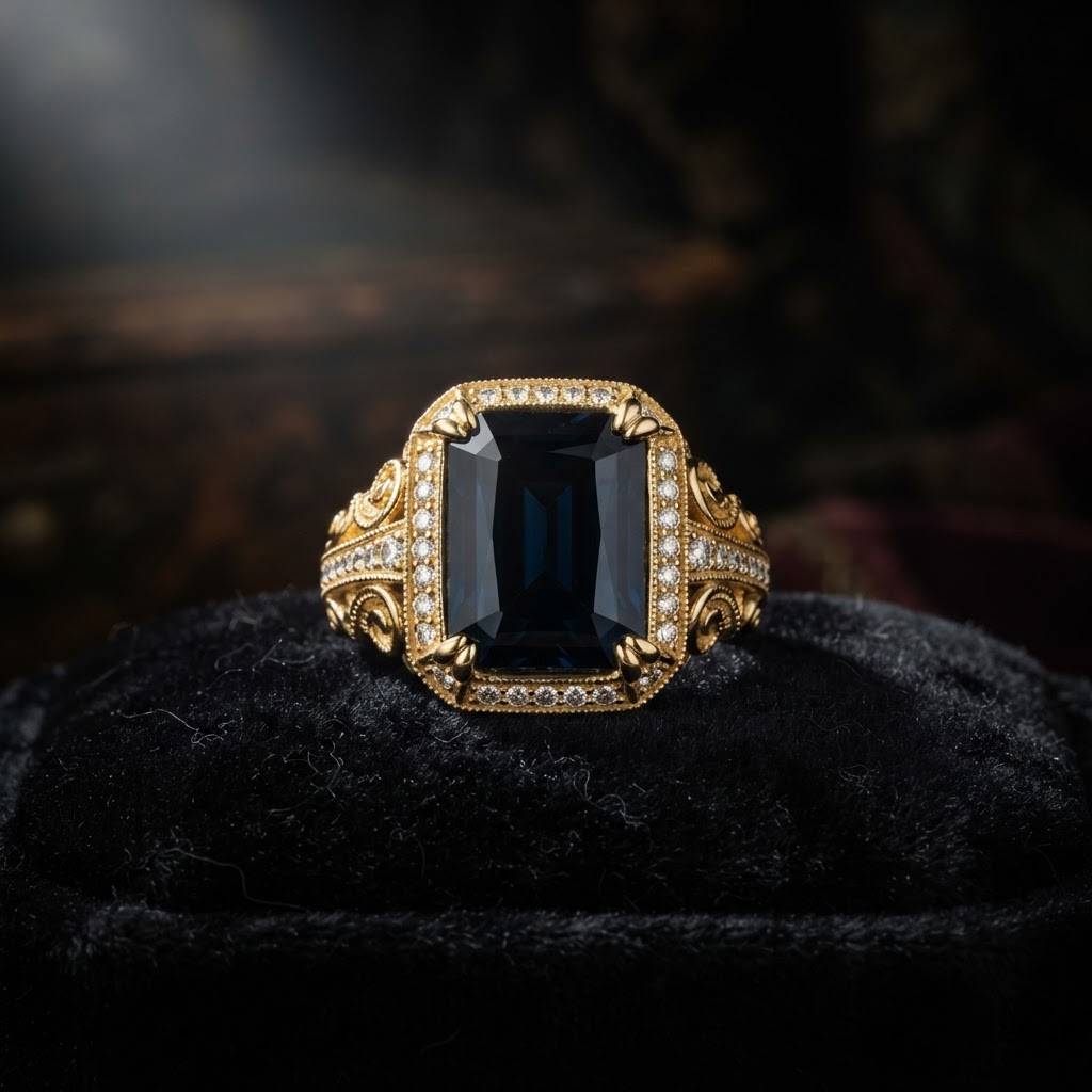 Royal Rocque Cushion Natural Ring