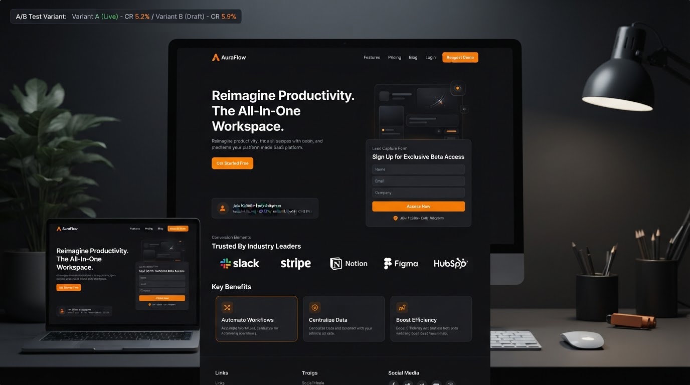 High-Converting Landing Page Rebuild — Website case study by Simplixflow