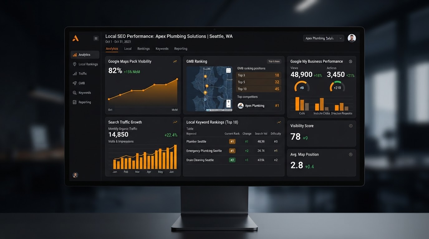 Local SEO & Map Pack Domination — Marketing & SEO case study by Simplixflow