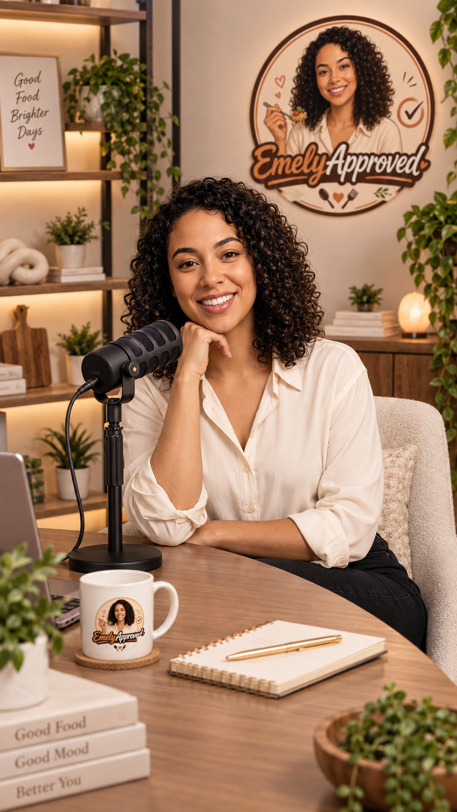 Emely Soto, host of Emely Approved in her studio