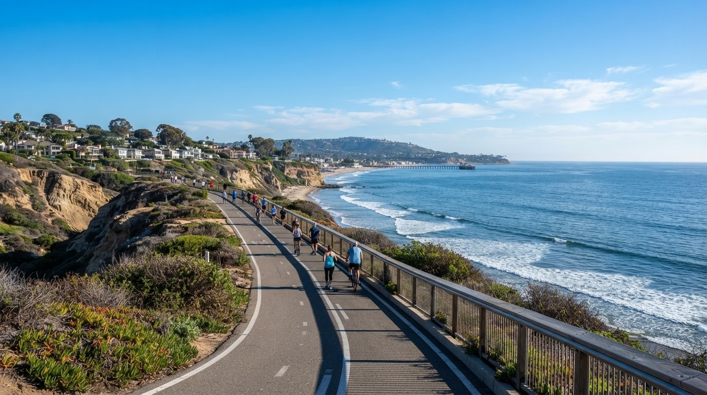 Redondo Beach coastal walking path near Gratitude Healthy Hub