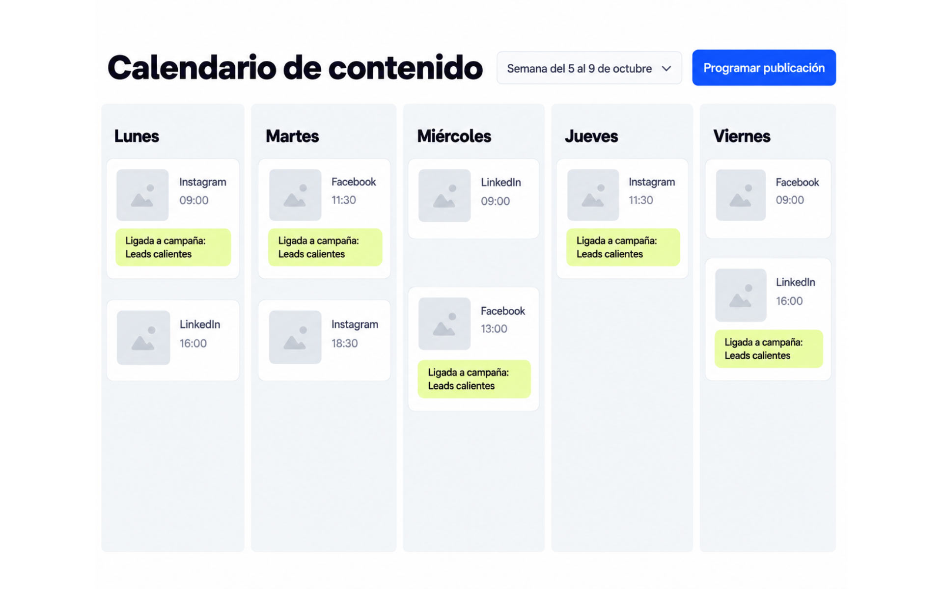 Calendario de Contenido Digital