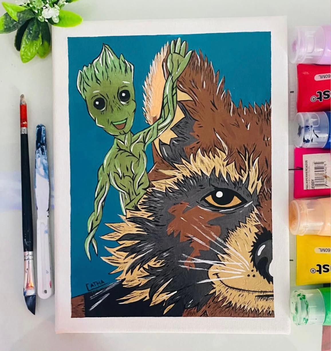 Groot & Rocket Raccoon