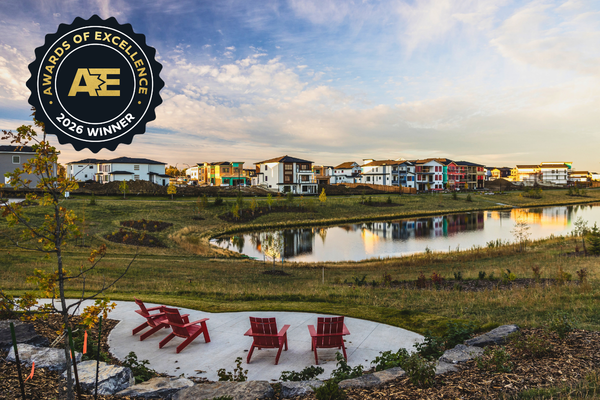 Alces community park hub with shared pathways, green spaces, and active recreation