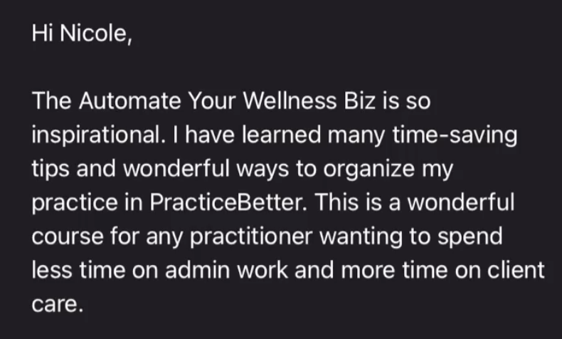 Client testimonial about spending less time on admin work