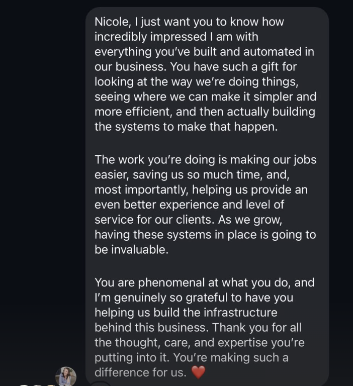 Client testimonial: incredibly impressed