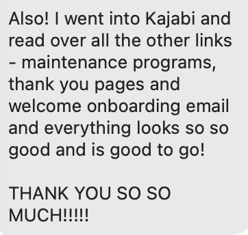 Client testimonial about Kajabi setup
