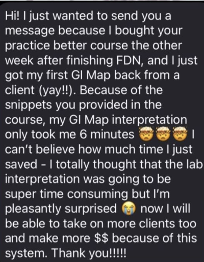 Client testimonial: GI Map interpretation in 6 minutes