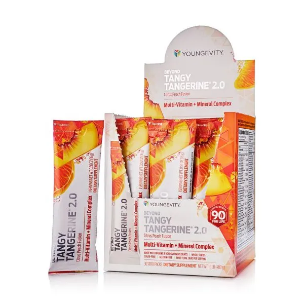 Beyond Tangy Tangerine 2.0 Citrus Peach Fusion Sticks - 30 Count Box