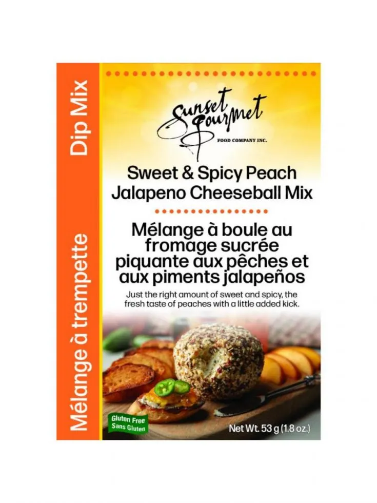 Sweet & Spicy Peach Jalapeno Cheeseball Mix