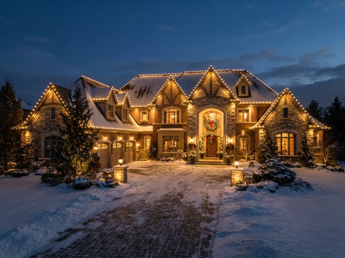 Holiday Lighting for Large Properties in Vaughan: Estate-Scale Planning