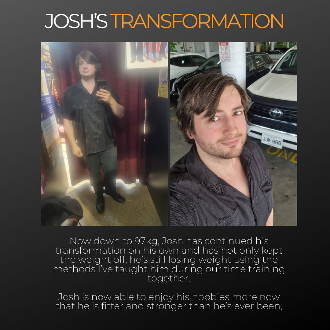 Down to 97kg and continuing his journey