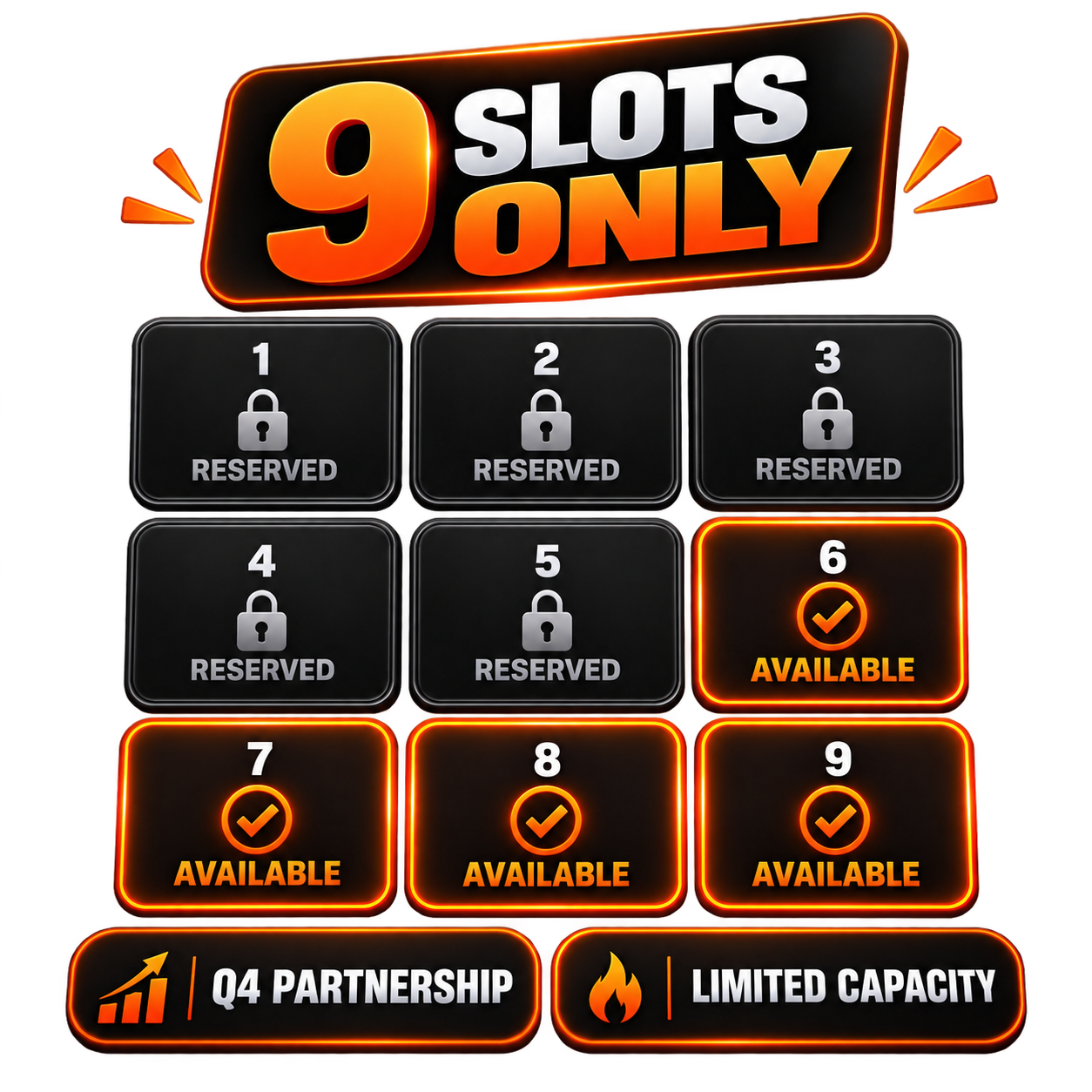 9 Slots Only — Q4 Partnership Limited Capacity