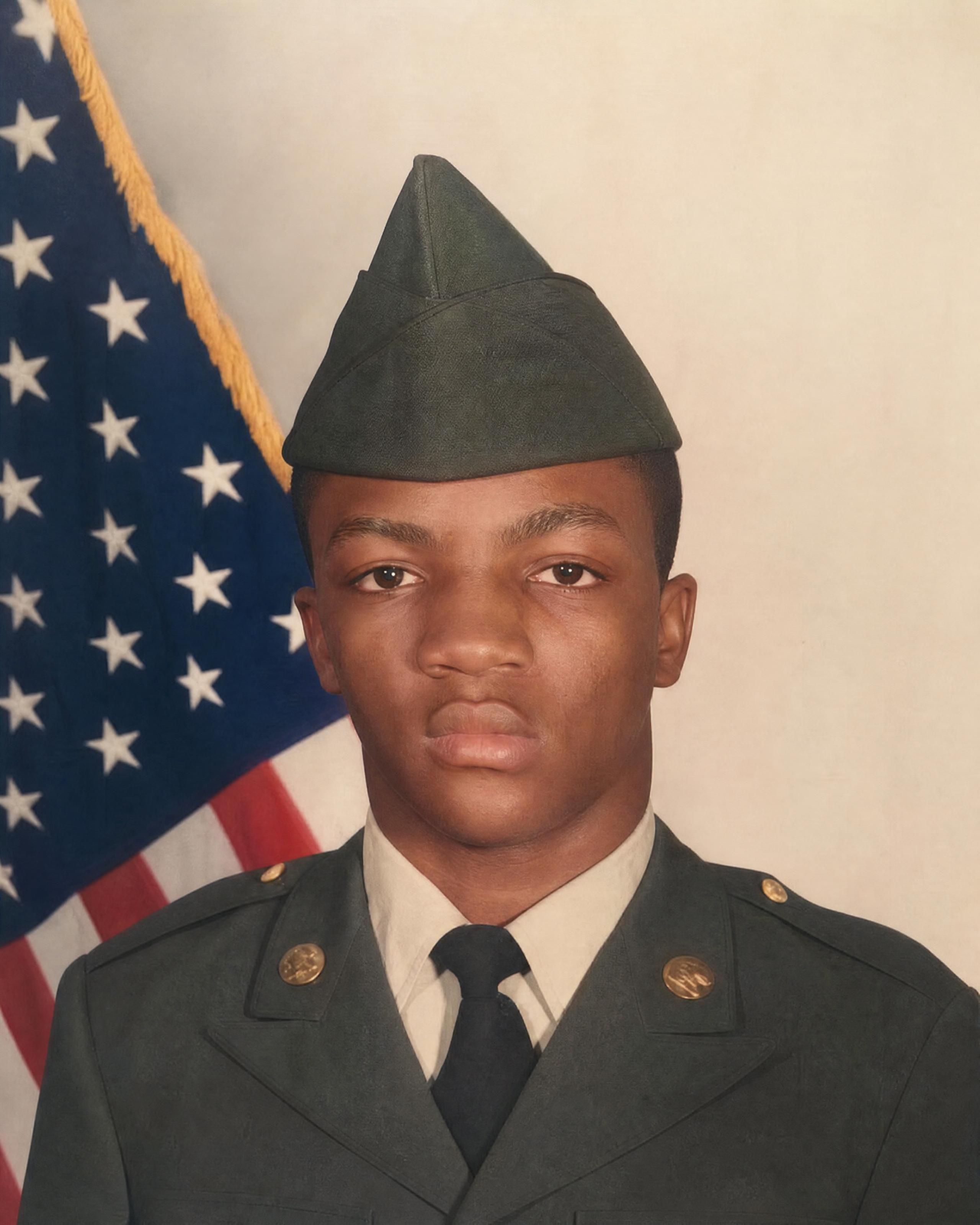 U.S. Army veteran Larry Hunt in uniform