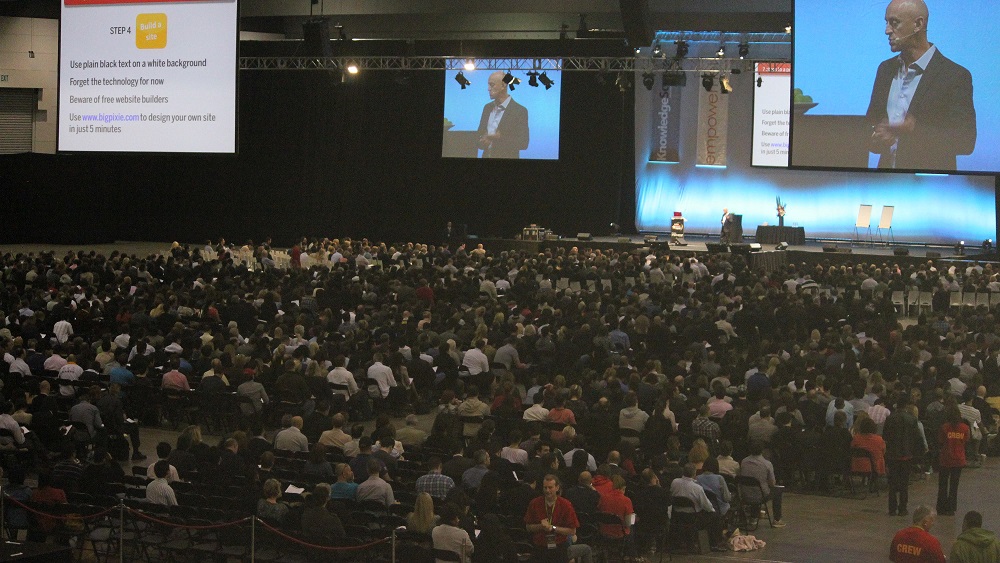 Brett McFall speaking and meeting people