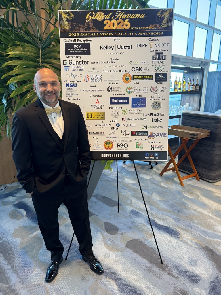 Broward County Bar Association 2026 Gilded Havana Gala — Dave Knows Health® featured as a proud sponsor
