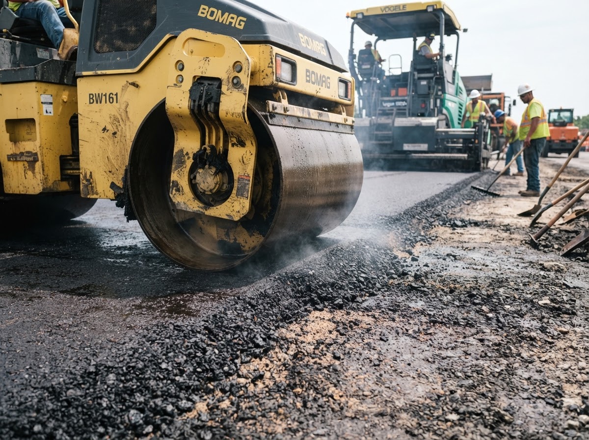 Sealcoating application on residential asphalt
