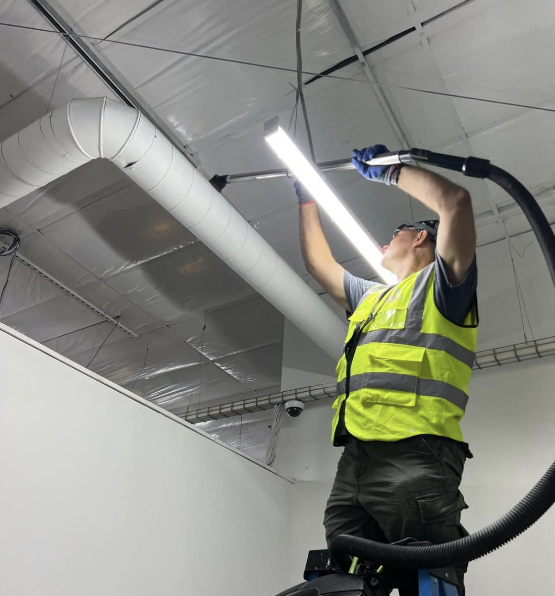 Promore Restoration Services Specialist Performing Elevated Commercial Cleaning