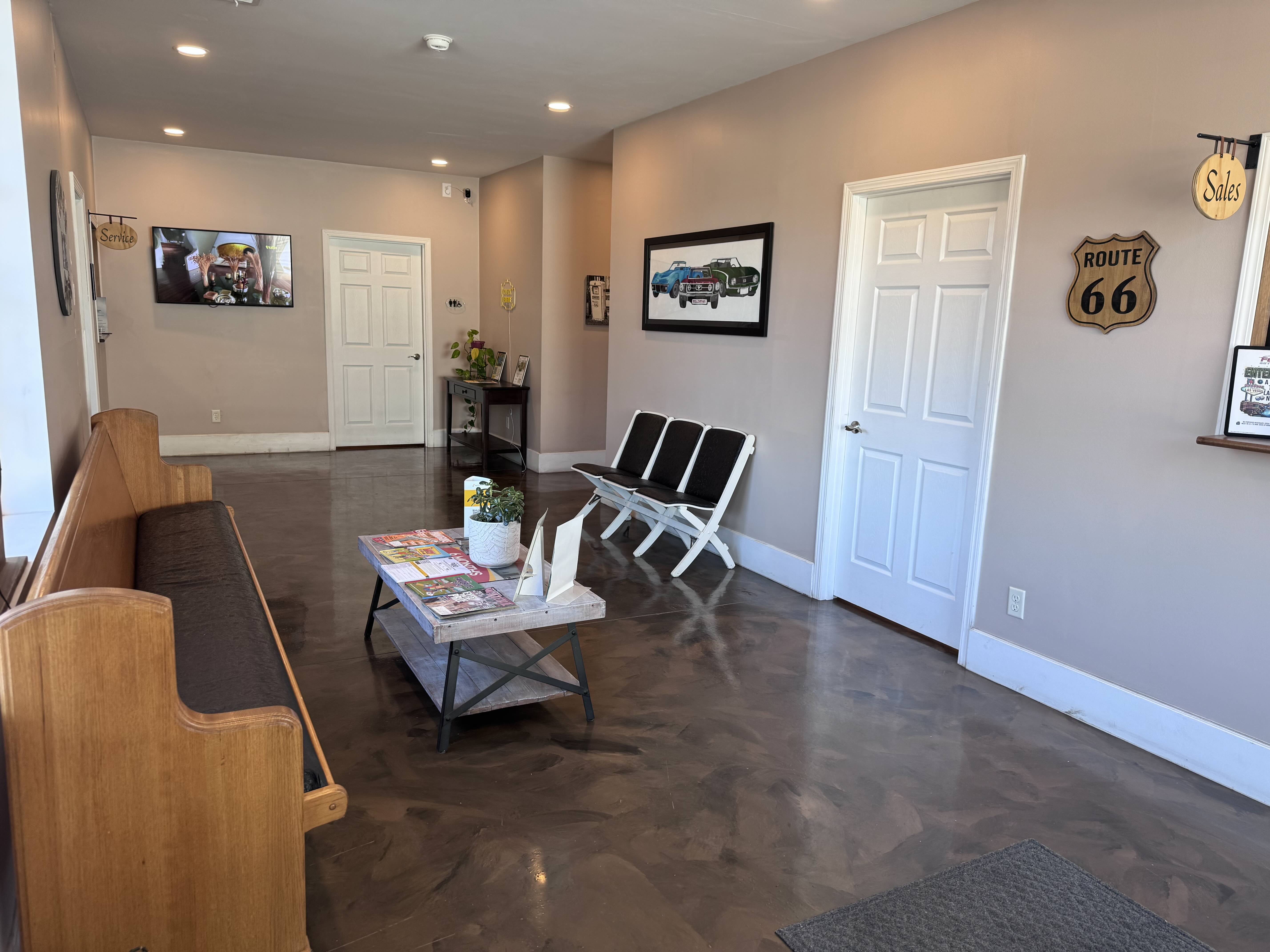 Feldman Auto Center customer waiting lobby and reception area
