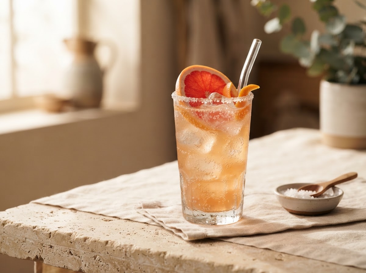 Coctel Paloma con mezcal