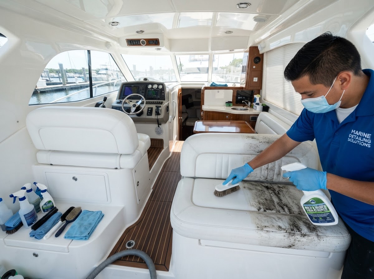 Boat interior mold removal results Tarpon Springs