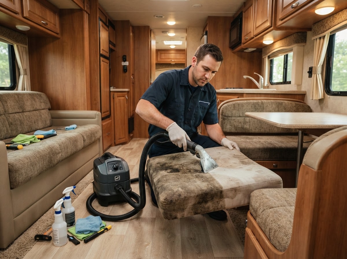RV interior mold and mildew removal and treatment