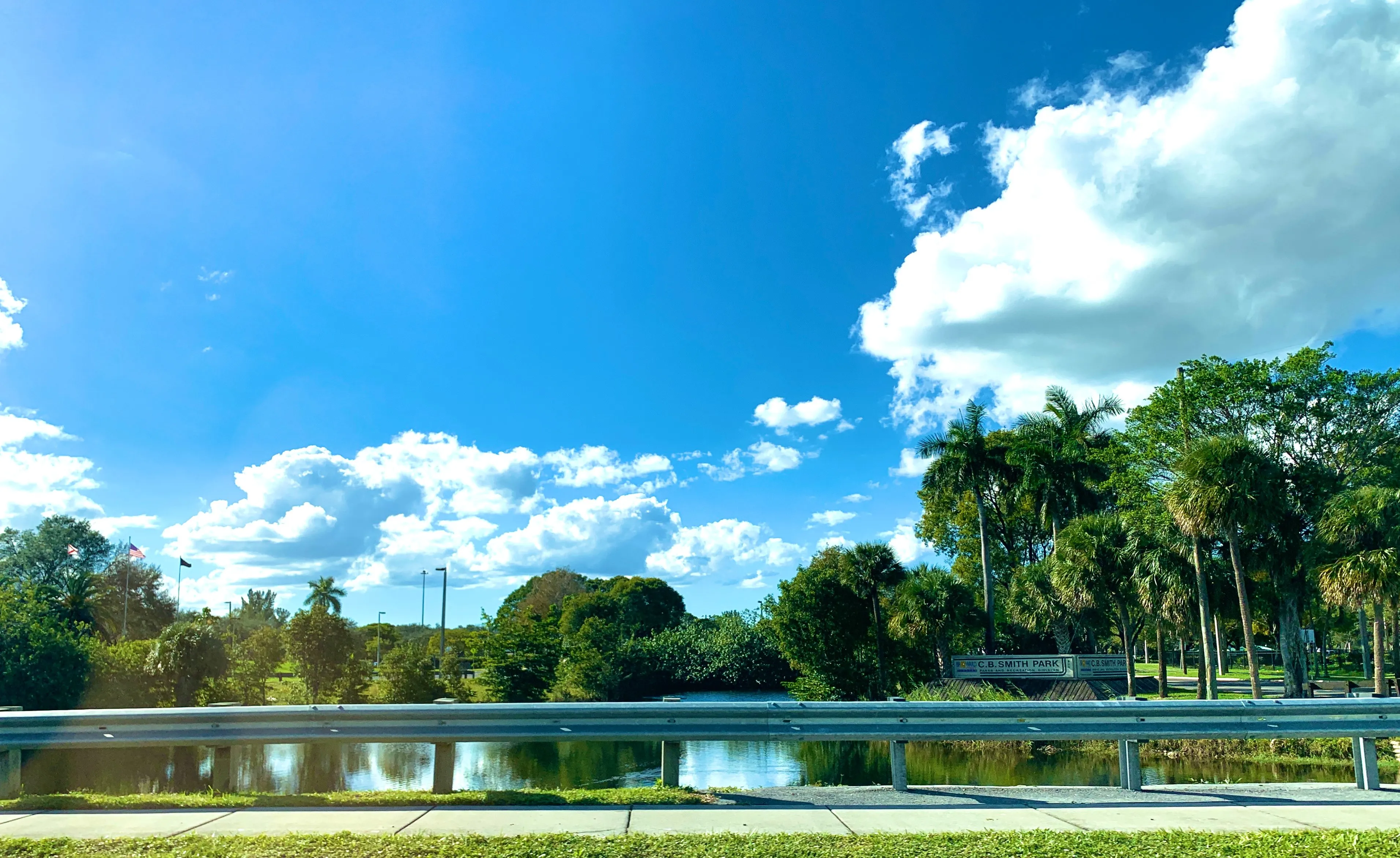 Entrance to C.B. Smith Park on North Flamingo Road in Pembroke Pines