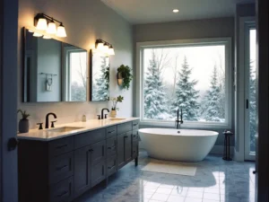 Freestanding Tub & Walk-in Shower