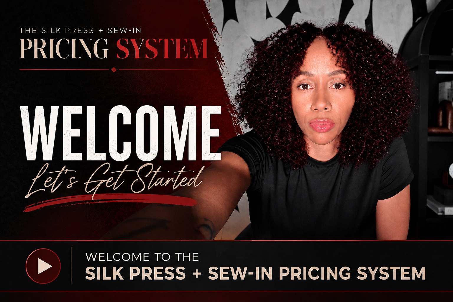 The Silk Press + Sew-In Pricing System member portal lesson screen